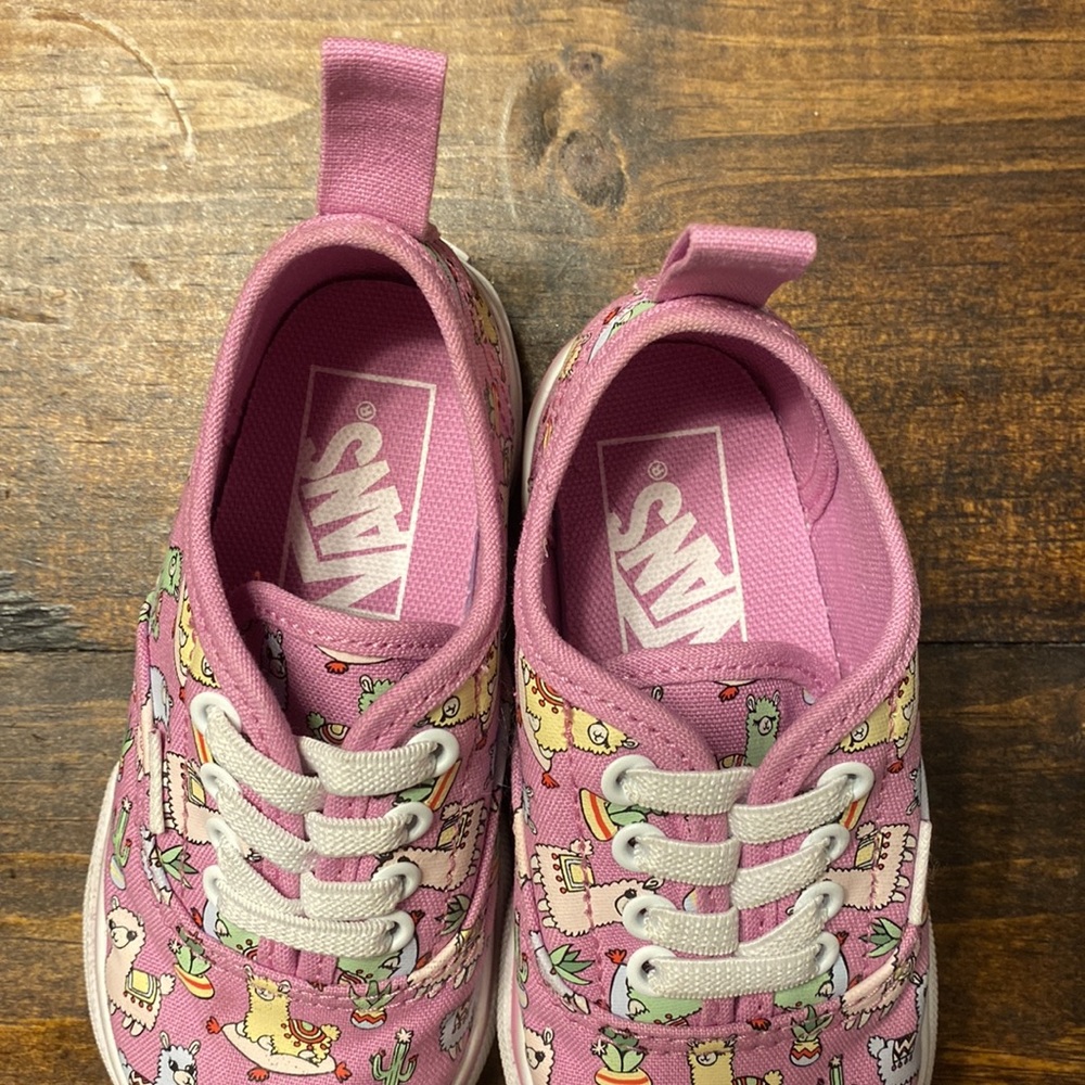VANS Llamas Authentic Elastic Lace Toddler Shoes - Lilac - Picture 3 of 5